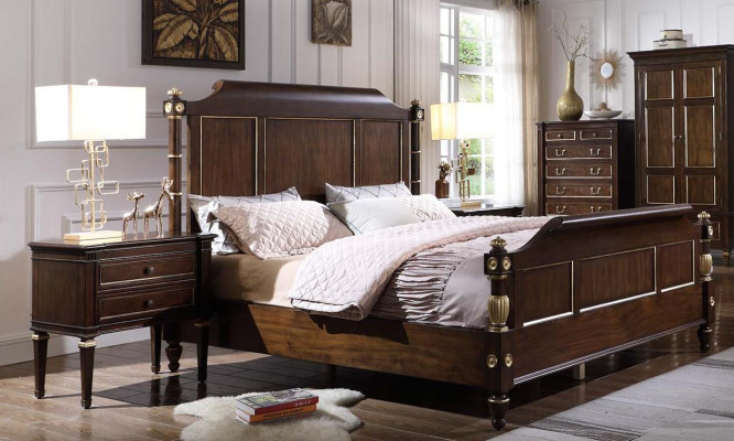 Set de dormitorio cama 2 mesitas de noche de lujo nuevo 3 piezas diseño moderno madera