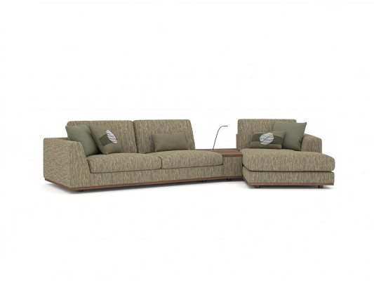 Conjunto completo de sofás de 3 piezas: sofá de dos plazas, sofá relax en forma de L y sillón moderno.