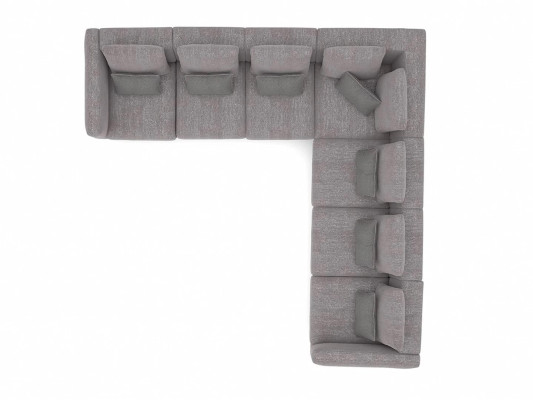 Sala de estar gris sofá de esquina en forma de L diseñador sofá textil muebles sofá nuevo.