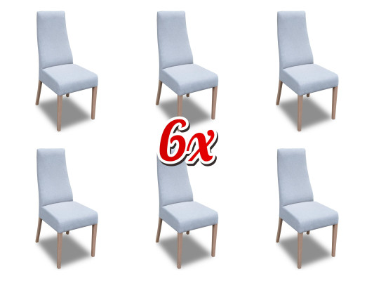 Grupo de sala de estar de madera real genuina Conjunto de comedor de tapicería de terciopelo Silla 6x sillas