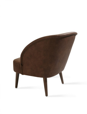 Sillón moderno de cuero de color marrón, mobiliario tapizado para la sala de estar, design, nuevo.