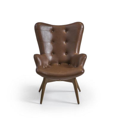 Sillón marrón muebles de lujo tapizados sala de estar Nuevo diseño moderno de decoración