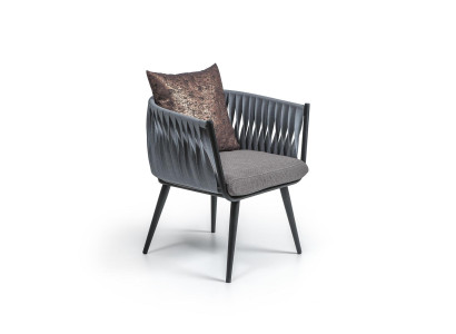 Silla de brazos gris nueva Muebles Comedor Silla de diseñador con brazos