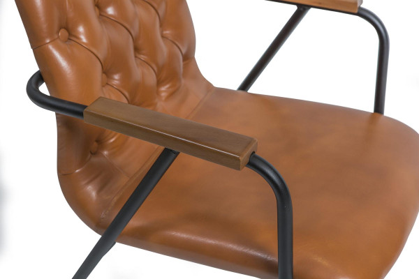 Silla de diseñador con apoyabrazos Color marrón Silla de comedor Muebles de lujo Nuevo diseño