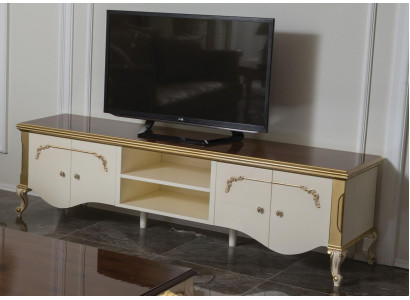 Mueble de televisión aparador Armario bajo Aparador Muebles de televisión Mesa de televisión blanco Nuevo