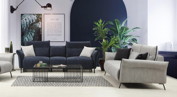 Conjunto de sofá de 2 piezas, sofá butaca de diseño moderno de lujo