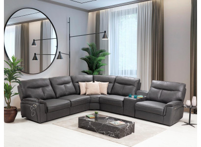 Diseño de sofá esquinero en forma de L, sofá, lujo, muebles tapizados modernos, completamente nuevo.
