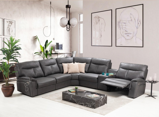 Diseño de sofá esquinero en forma de L, sofá, lujo, muebles tapizados modernos, completamente nuevo.
