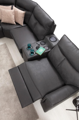 Diseño de sofá esquinero en forma de L, sofá, lujo, muebles tapizados modernos, completamente nuevo.