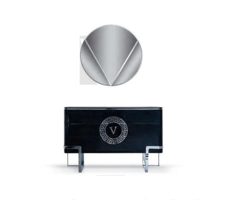 Cómoda de lujo negra Sideboard con patas de acero inoxidable, muebles de dormitorio nuevos.