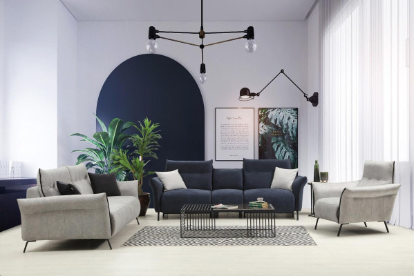 Sofá sala de estar Juego de sofá Muebles acolchados Sillón de lujo Diseño moderno Nuevo