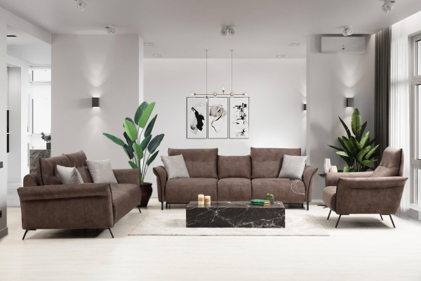 Conjunto Sofá Sofá Diseñador Moderno Conjunto de Lujo de Sala de Estar Silla Nueva