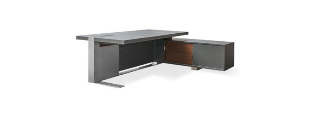Escritorio de cuero, mesas de oficina de diseñador, mobiliario de mesa, muebles, silla.