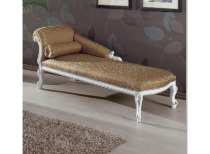 Sofá chaise longue de lujo, estilo art déco, textil, comodidad.