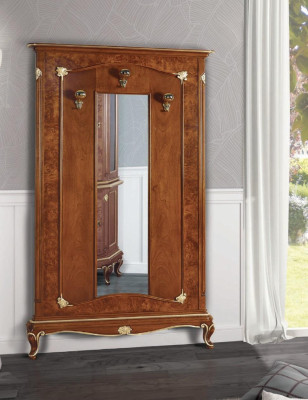Perchero de pared de pie de madera Ropa italiana de madera.