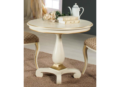 Mesa redonda de lujo de madera maciza de Italia para comedor, mesa redonda, muebles de comedor nuevos.