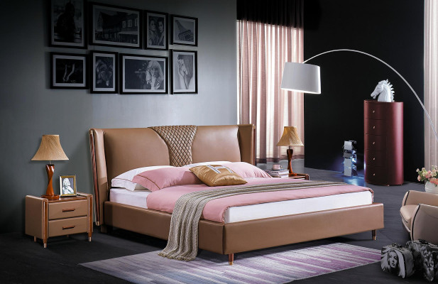 Ropa de cama de cama 2x mesa de noche 3 piezas. Juego de dormitorio de muebles moderno de lujo camas