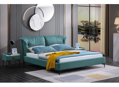 Dormitorio Cama Mesitas de noche Juego de 3 piezas Diseño Camas de lujo Madera