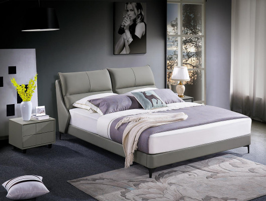Muebles de dormitorio de lujo cama 2x juego de mesitas de noche Hotel Muebles 3 piezas. Tapizado
