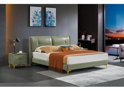 Dormitorio Cama 3 mesitas de noche juego de 3 piezas Diseño Camas de lujo Madera Cama doble