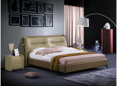 Cama de cuero Cama doble Dormitorio Terciopelo Camas Estructura de cama Mesita de noche Conjunto de 3 piezas