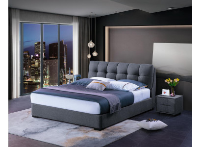 Diseño de camas Conjuntos de dormitorio Cama 2x Mesita de noche Muebles de lujo clásicos de 3 piezas