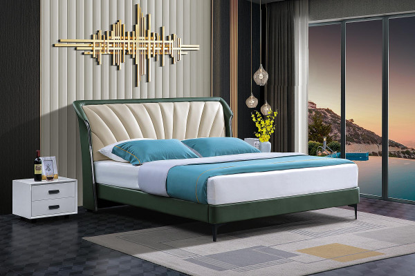 Estructura de cama de tela Muebles de lujo Camas modernas Textil Cama Diseño de dormitorio Nuevo
