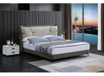 Muebles de lujo Cama doble Dormitorio Cama doble Beige Mobiliario de hotel
