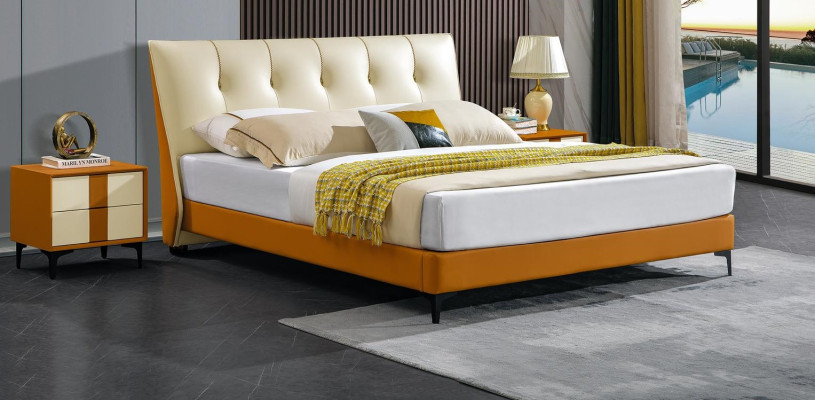 Cama tapizada diseño lujo doble hotel decoración camas lujo hotel 180x200