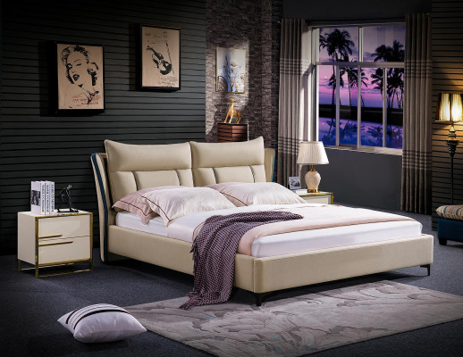 Cama doble Habitación cama Lujo Doble Muebles Cama Hotel Mobiliario