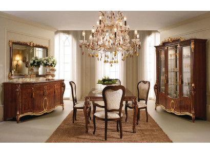 arredoclassic™ Muebles de lujo para el comedor Vitrina Mesa Cómoda 8 piezas.