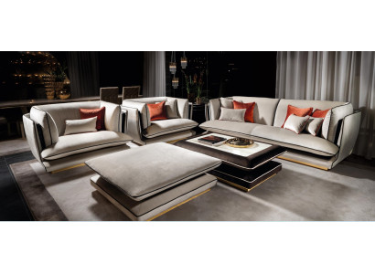 Sofá conjunto de 3 plazas Grupo de sofás de muebles con cojín otomano en español.