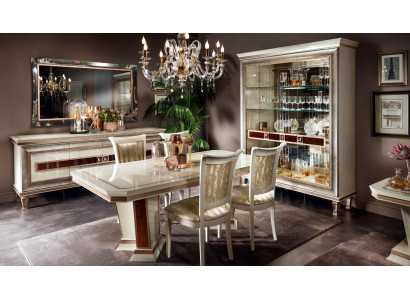 Mesa de comedor 4 sillas Vitrina Cómoda Set de comedor de 8 piezas Grupo Muebles de mesa Nuevos