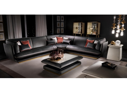 Sofá sofá de lujo esquina muebles salón tapizado diseño textil arredoclassic
