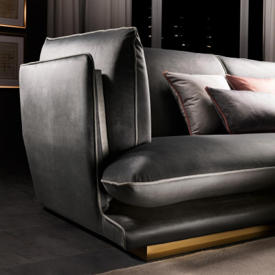Sofá sofá de lujo esquina muebles salón tapizado diseño textil arredoclassic