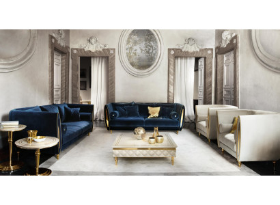 Conjunto de sofás sofá sofá 3 + 3 salón diseñador muebles barrocos clásicos