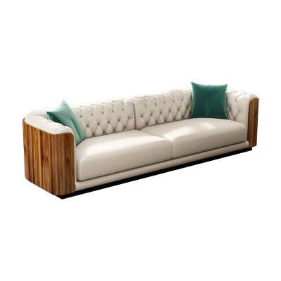 Muebles de lujo Conjunto de sofás Sofá de sofá Diseñador de muebles 4 piezas Cuero