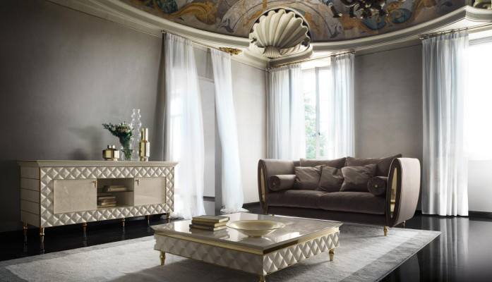 Conjunto de sofás sofá sofá 3 + 1 sala de estar muebles de diseño clásico.