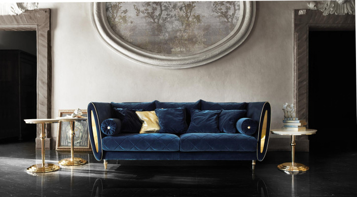 Conjunto de sofás sofá sofá 3 + 1 sala de estar muebles de diseño clásico.