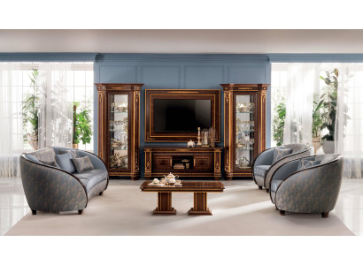 Conjunto de sofás Sofá Sofá 3 + 3 Sala de estar Muebles de diseñador Barroco Clásico