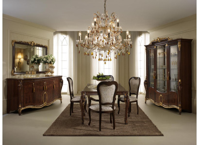 Mesa de comedor + 8 sillas Comedor Mesa Rococó Barroco Art Nouveau