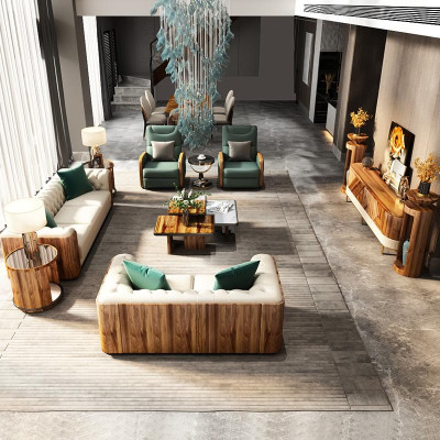 Sofá de salón de 4+2+1 plazas, conjunto de sofás y divanes tapizados.