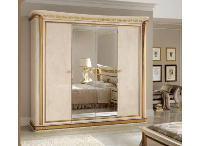 Armario de 4 puertas antiguo estilo barroco, rococó y modernista muebles dormitorio.