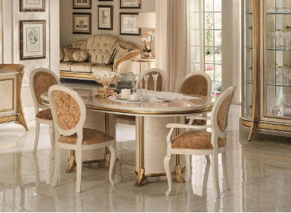 6 sillas + juego de mesa Cocina Diseñador Barroco Rococó clásico Art Nouveau