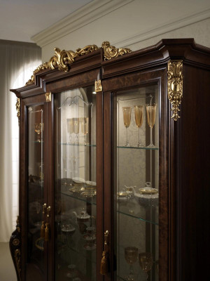 Vitrina armario de 3 puertas Vitrinas armario de sala de estar gabinete de diseño muebles de vidrio nuevo