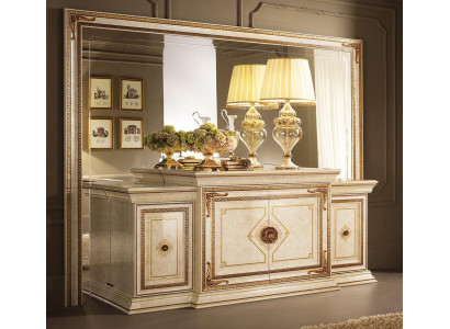Cómoda clásica con espejo armario de tamaño XXL Aparador Muebles italianos