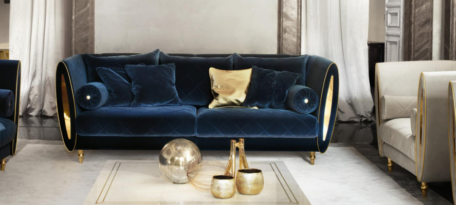 Sofá conjunto de sofá sofá 3 plazas (sin 2 + 1) Muebles de diseño clásico.