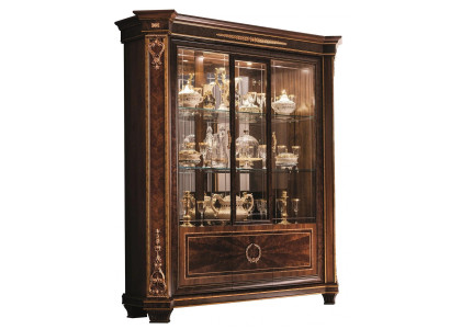 Vitrina armario Vitrinas Sala de estar Mostrar Gabinetes Diseño Rococó Barroco Madera nuevo