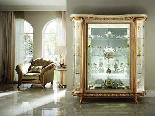 Vitrina armario Vitrinas Armarios Salón Muebles Diseño Muebles italianos Nuevos