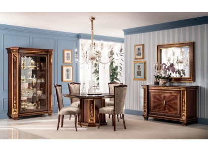 Muebles mesa + 4 sillas Juegos de comedor Juego completo de madera Barroco